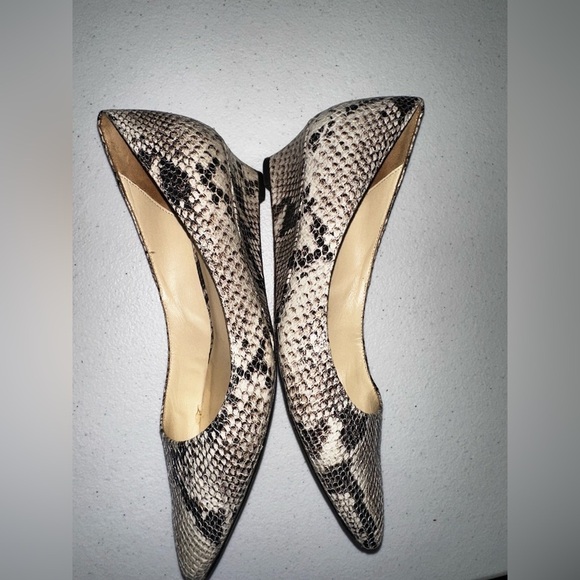 Cole Haan Snakeskin leather wedge pointed toe heels 5.5 office - Picture 11 of 13